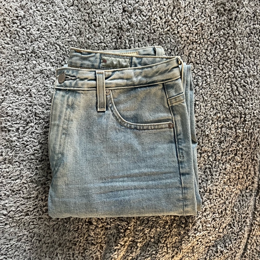 Straight leg light wash AG denim jeans